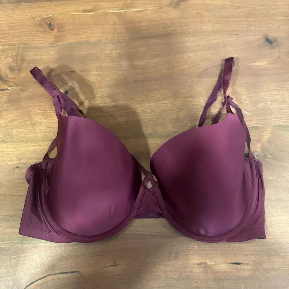 Victoria’s Secret Bra lined Demi maroon sz 36DD